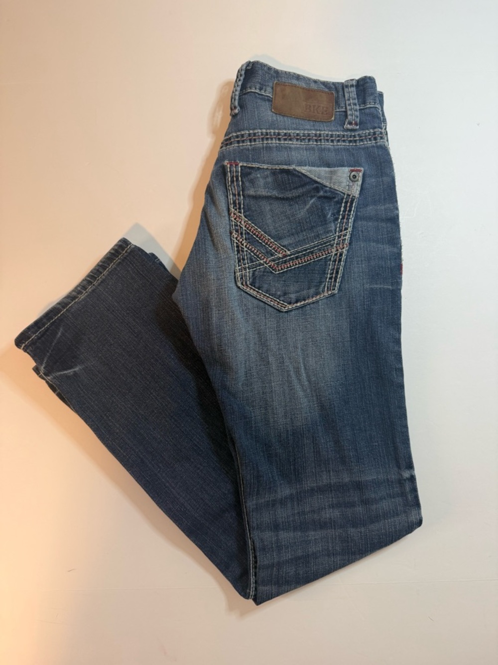BKE Mens Carter Straight Denim Jeans ABM2733 Size 28S x 30.25